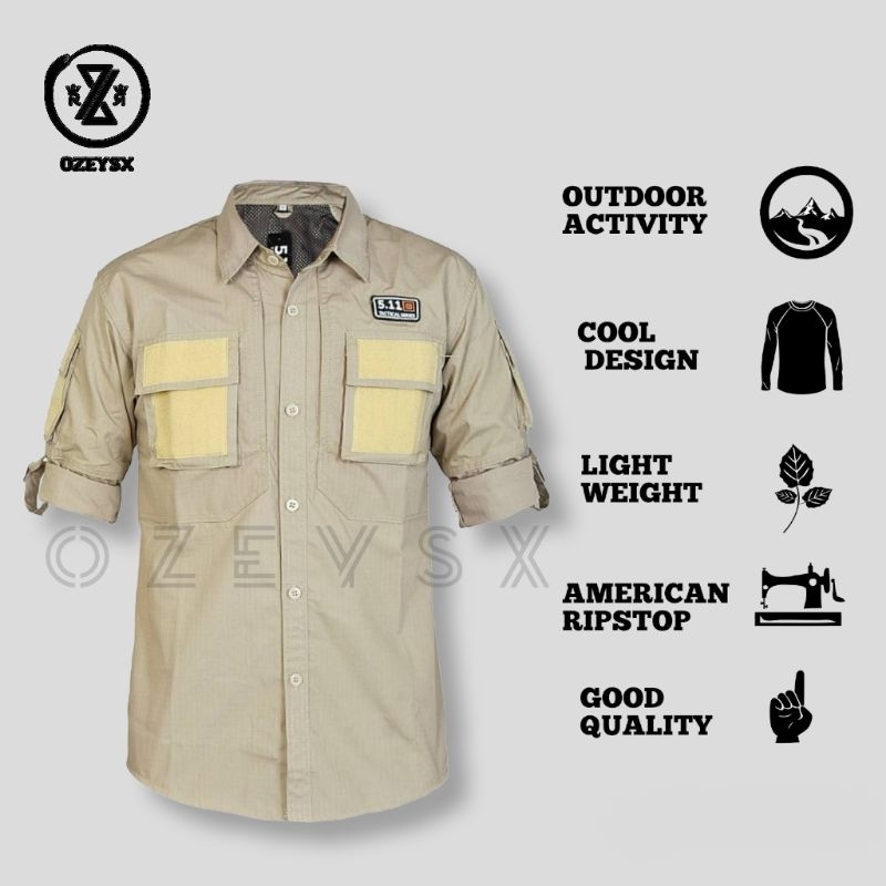 Kemeja Tactical Lapangan 511 Lengan Pendek Hight Quality - Kemeja PDH Tactical 511 - Kemeja PDL Lengan Pendek - Baju Tactical Lapangan PDL - Kemeja Outdoor Best Seller