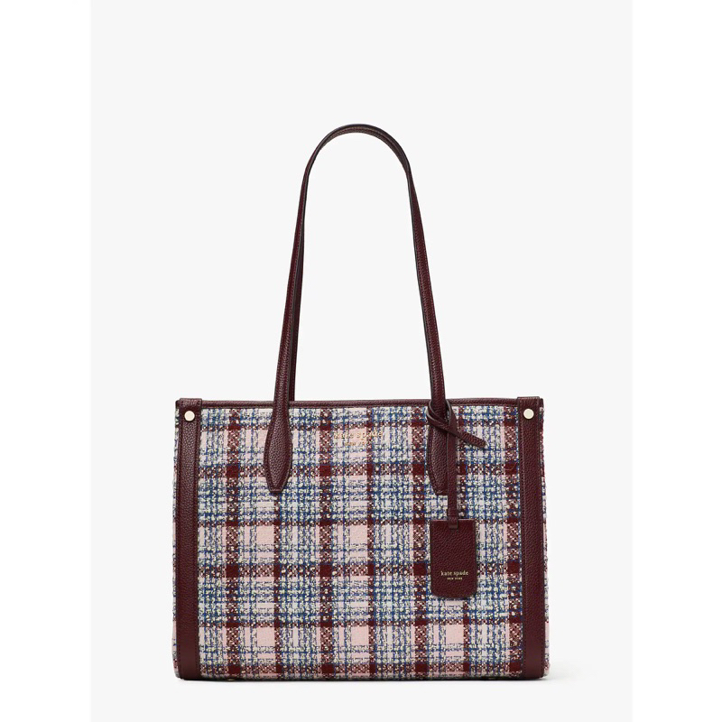 Kate spade Market Tweed Medium Tote Dark Merlot Multi