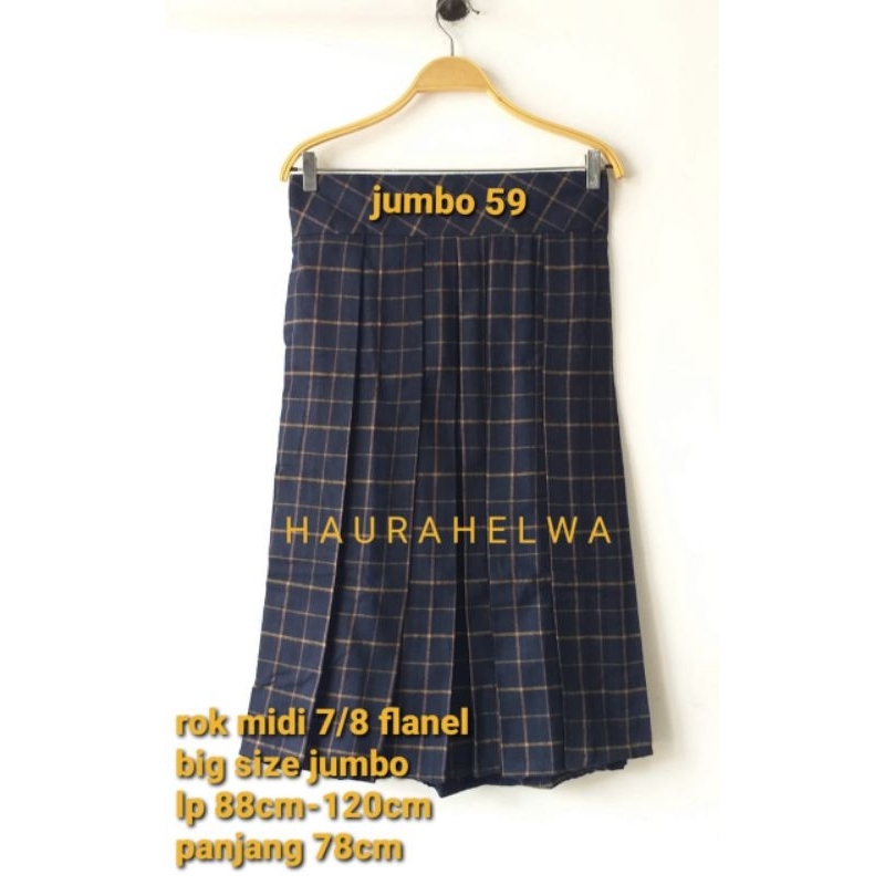 ROK MIDI FLANEL 7/8 JUMBO ROK MIDI BIG SIZE JUMBO HAURAHELWA