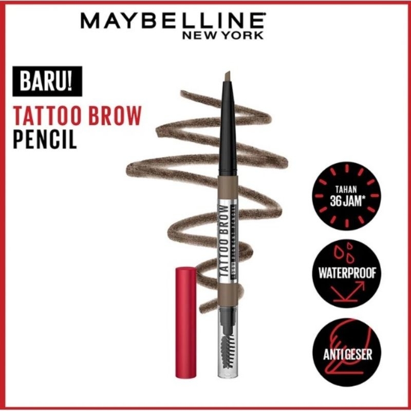 Maybelline Tatto Brow 36H Pensil -Eye Makeup - Pensil Alis Original (Termurah)