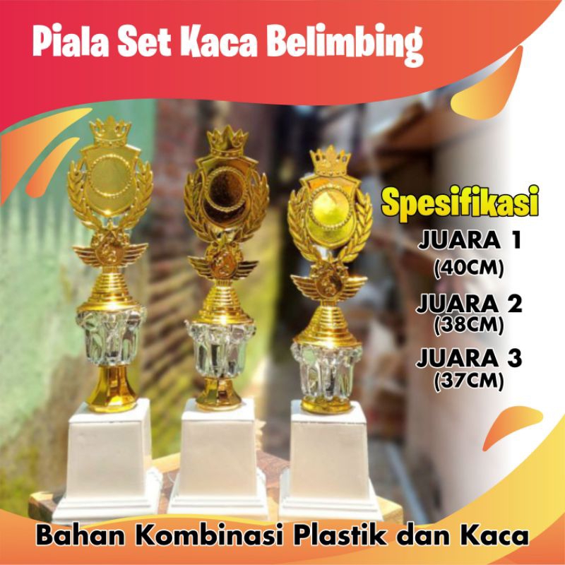 Piala Juara 123 Kombinasi Kaca (Katalog 1)