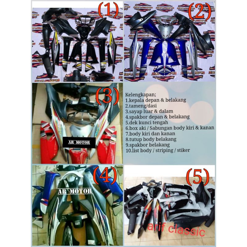 Cover Full Body Halus Kasar Supra Fit New Fit S Fit X