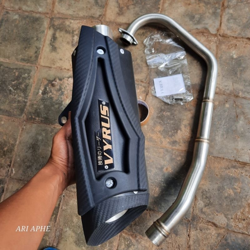knalpot VYRUS by R9 original scorpio z 225 fullsystem