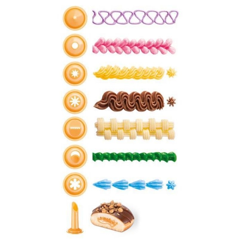 Alat Penghias Kue 8 Motif / Cake Pen Cake Decoration / Semprotan Cream / Spuit Kue Kering