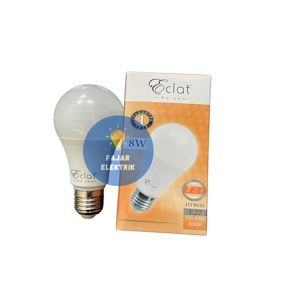 LAMPU LED BULB ECLAT 8 WATT 3000K WARM WHITE