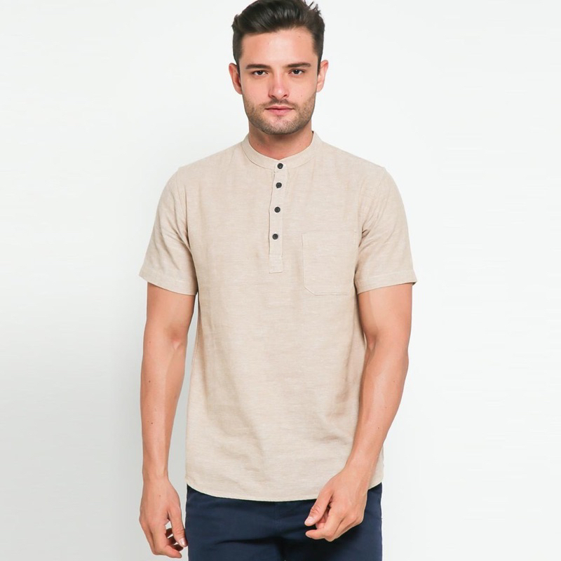 Baju koko dewasa lengan pendek Alvin koko by sajuak