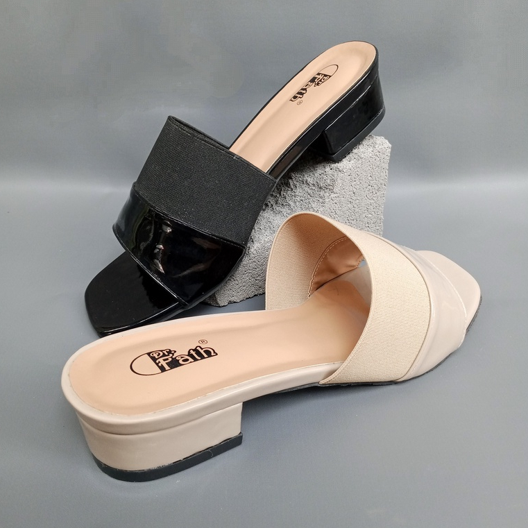 SW99 - Sandal Heels wanita Hak 3 cm Selop Karet HB-14