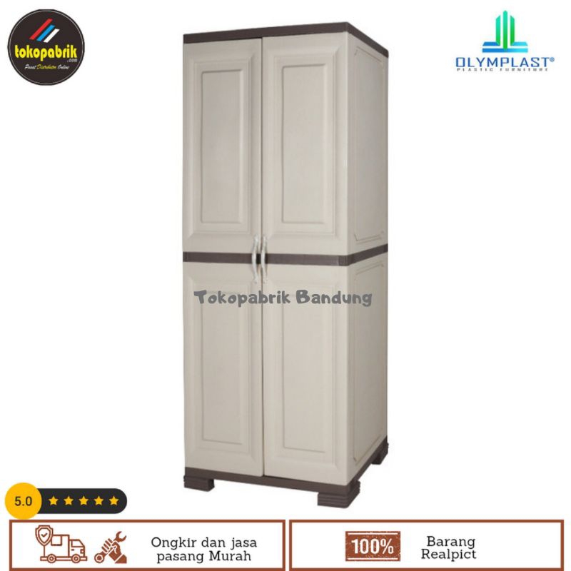 OMC ST1 ND (Olymplast) Lemari Pakaian Plastik 2 Pintu / Lemari Baju Plastik Minimalis Murah Bandung 