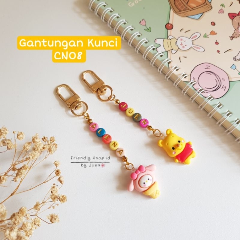 Gantungan Kunci Nama Clay CN08 / Gantungan Tas / Gantungan Aksesories / Keychain / Bag charm