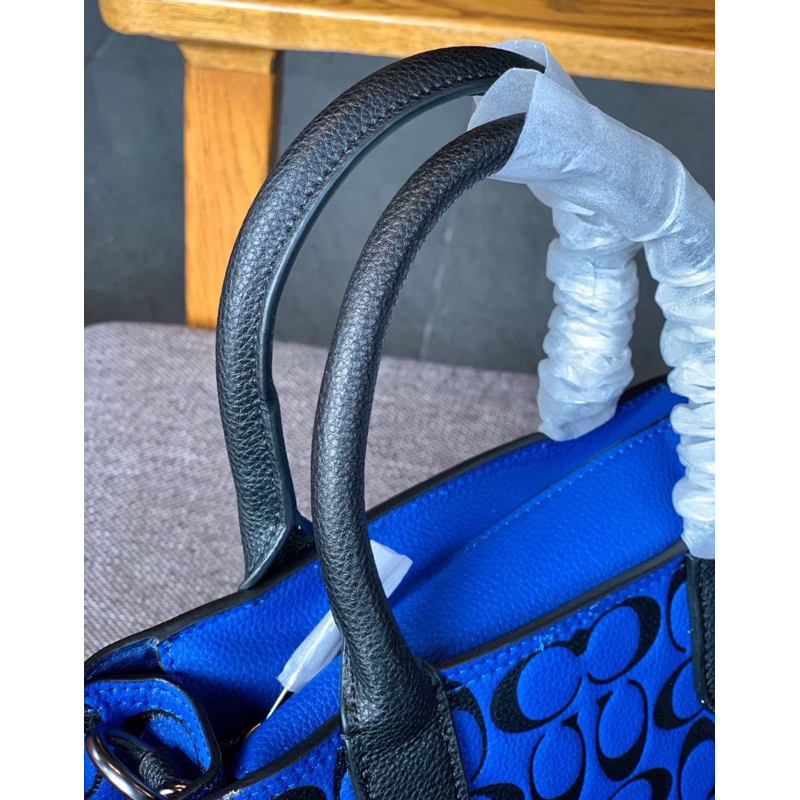 Coach Gotham Tall Tote 24 In Signature Leather Blue (CA184)