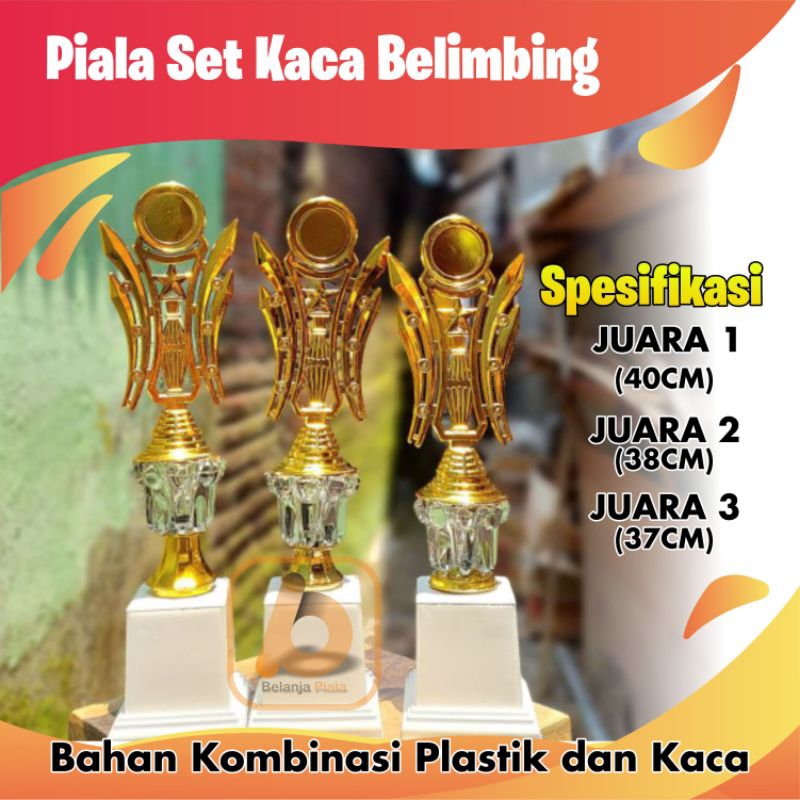 Piala Juara 123 Kombinasi Kaca (Katalog 5)