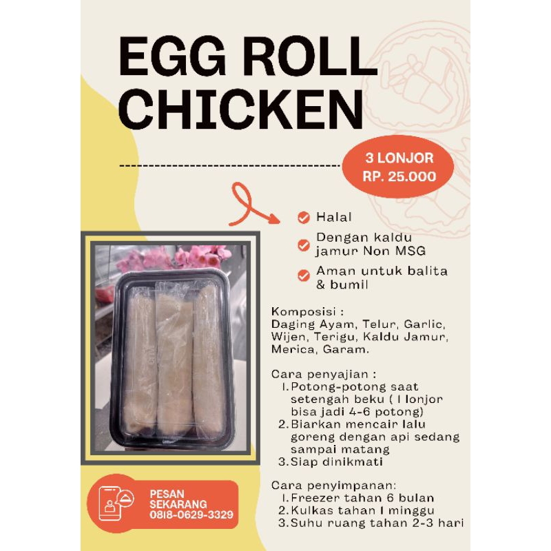 

PREMIUM EGG CHICKEN ROLL