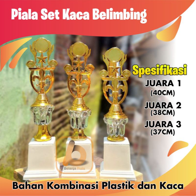 Piala Juara 123 Kombinasi Kaca (Katalog 2)
