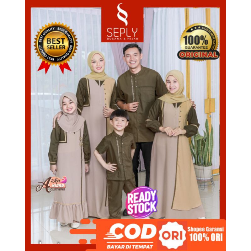 PROMO CUCI GUDANG DISKON 50% SARIMBIT SEPLY 2023 EKSIS 206 MILITARY OLIVE / BAJU COUPLE KELUARGA / B