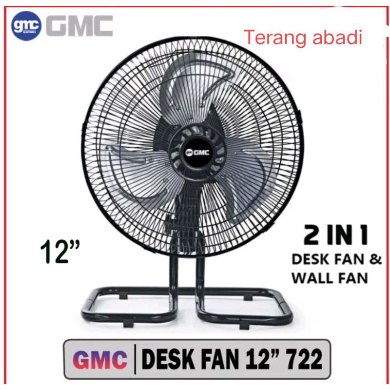 Kipas angin duduk/desk fan gmc 12inc besi