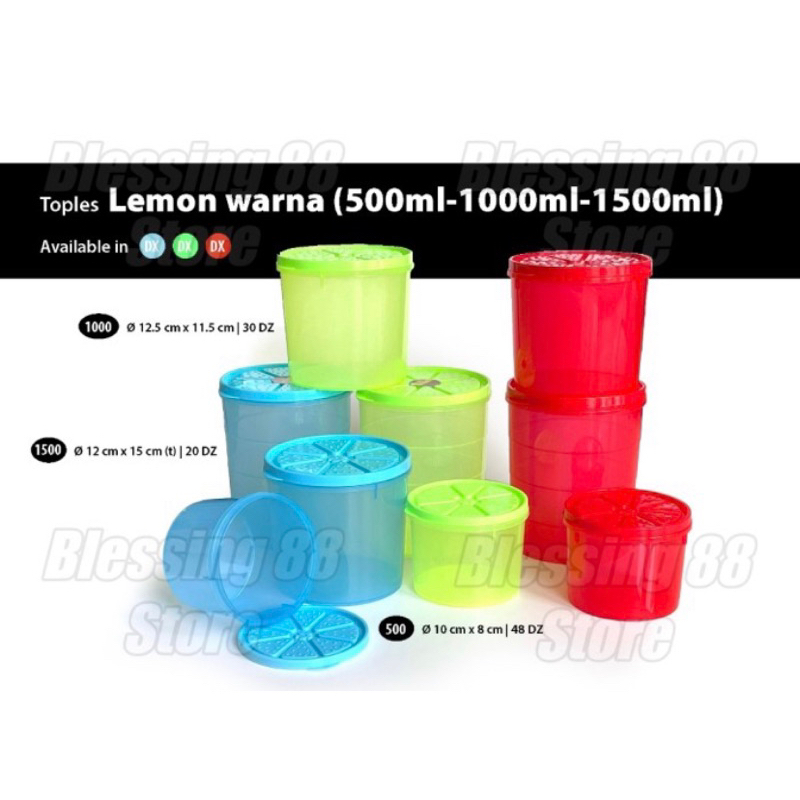Toples Kue Kering 500gr 1000gr 1500gr/ Toples Plastik Bulat 500ml
