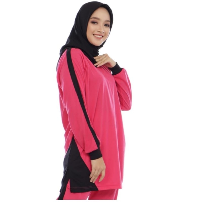 Baju Olahraga Senam Wanita Model Semi Tunik Terbaru PE02