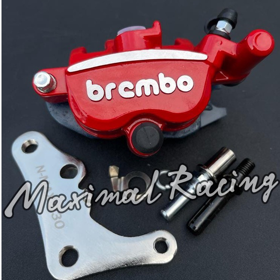 KALIPER BREMBO NMAX OLD NMAX NEW AEROX 155 2 PISTON PLUS BREKET PLUS KAMPAS DEPAN