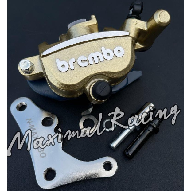 KALIPER BREMBO NMAX OLD NMAX NEW AEROX 155 2 PISTON PLUS BREKET PLUS KAMPAS DEPAN