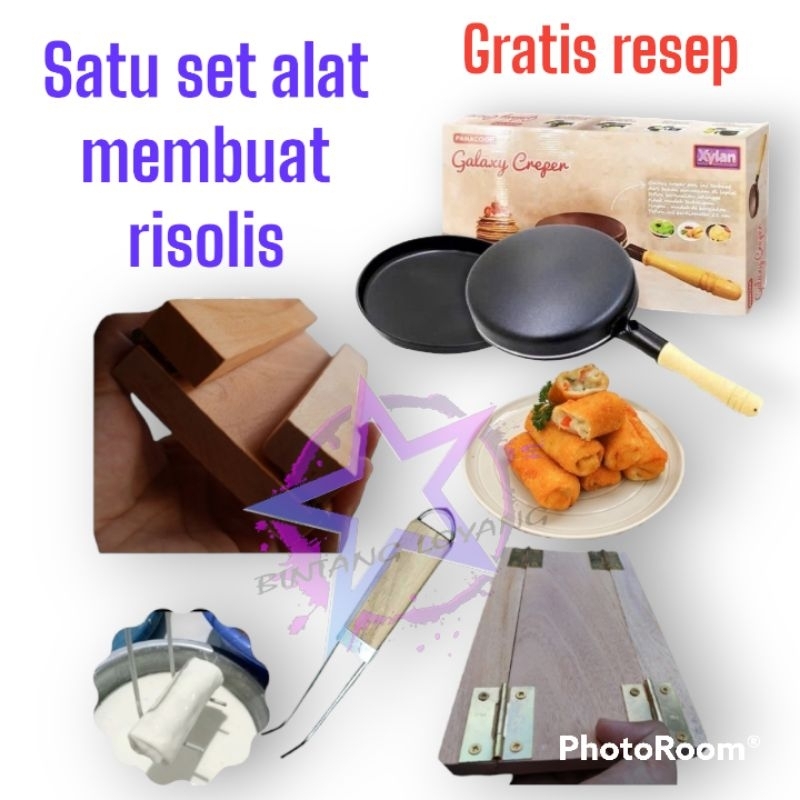 PROMO SATU SET TEFLON DAN PAPAN LIPAT RISOLIS+GARPU PENCELUP GRATIS RESEP/ WAJAN KULIT LUMPIA / TEFLON KULIT LUMPIA / CETAKAN PASTEL / ALAT MEMBUAT RISOLIS