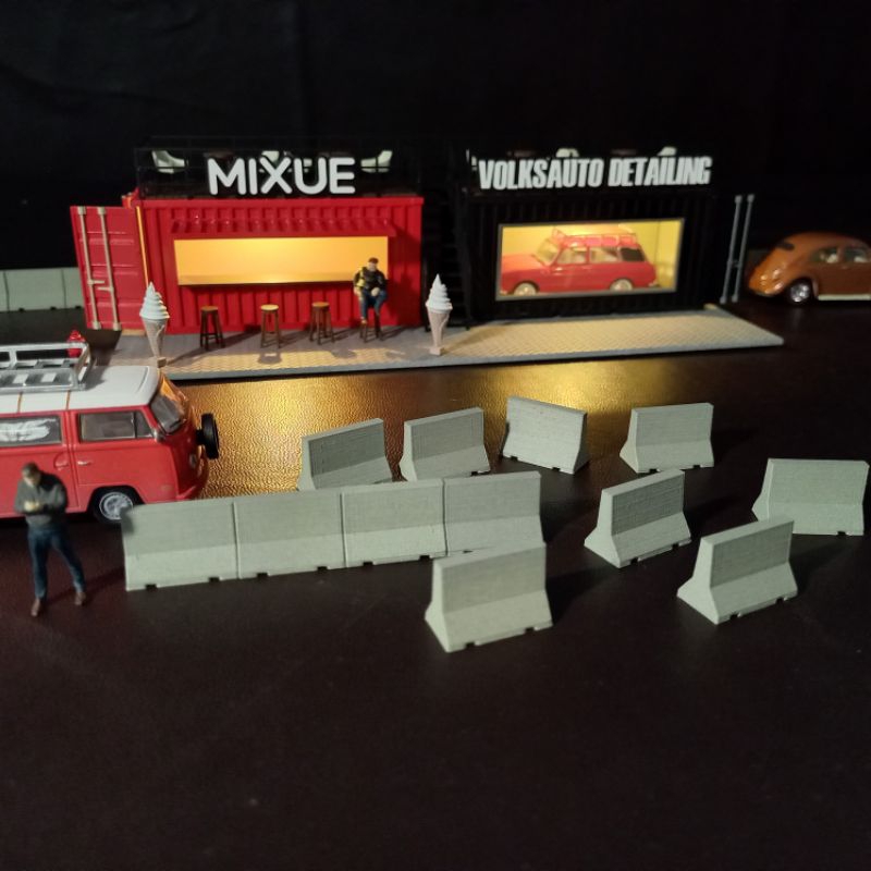 Aksesoris maket diorama garage hotwheels 1:64