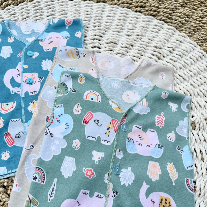 3 PCS Baju Lengan Kutung Bayi Bayi Atasan Bayi Baju Newborn Baju Bayi Baru Lahir Gift Bayi Hadiah Lahiran Bayi Baju Bayi Fullprint DNW BABY