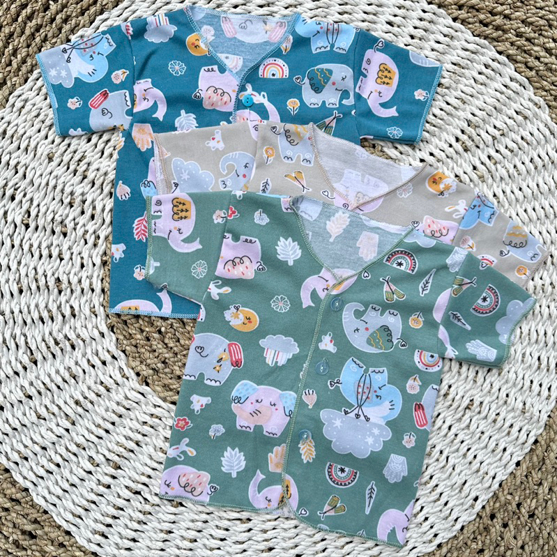 3 PCS Baju Bayi Lengan Pendek Baju Bayi Baru Lahir Baju Newborn Baju Bayi Perempuan Baju Bayi Laki laki Gift Lahiran Hampers Baby Newborn SNI DNW BABY