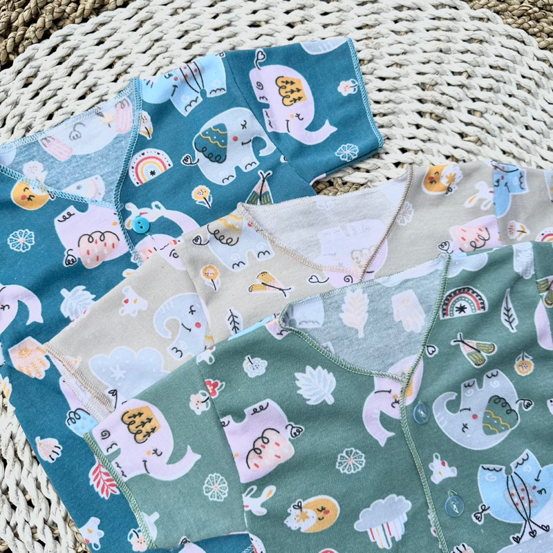 3 PCS Baju Bayi Lengan Pendek Baju Bayi Baru Lahir Baju Newborn Baju Bayi Perempuan Baju Bayi Laki laki Gift Lahiran Hampers Baby Newborn SNI DNW BABY