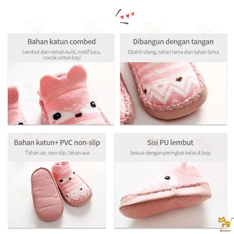 Sepatu Karakter Anak Bayi - Baby Prewalker Shoes Socks Anti Slip Kaos Kaki Anak Bayi