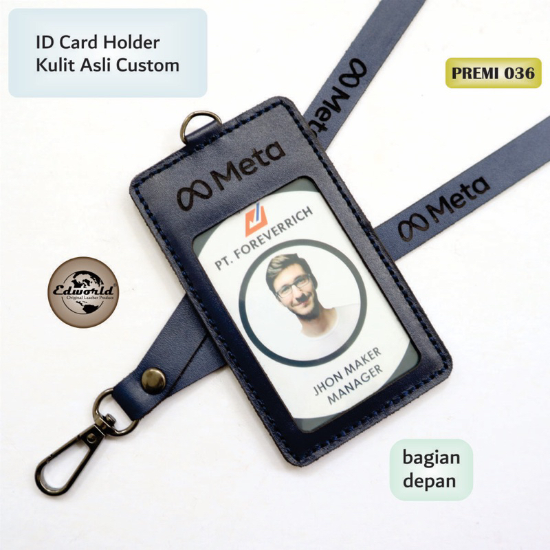 

ID Card Holder Custom Kulit Asli