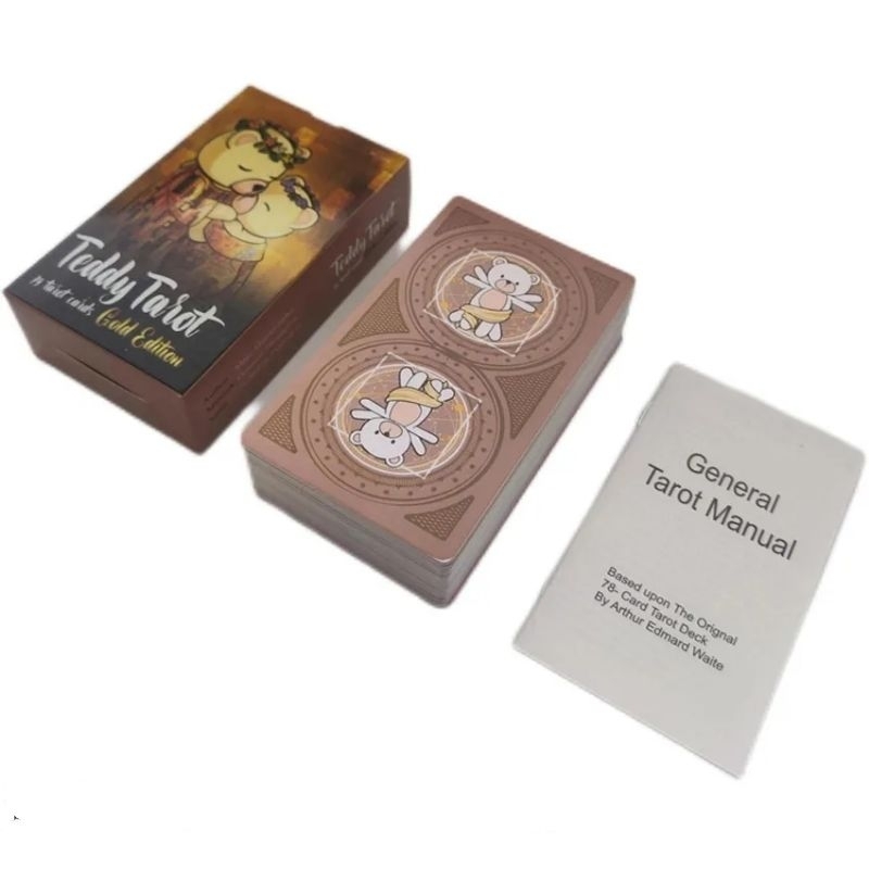 Teddy Tarot Gold Edition 12x7cm include guide paper