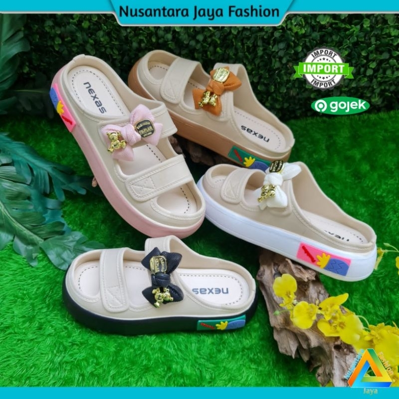 NUSANTARA Sandal Jelly Wanita Wedges Terlaris 029