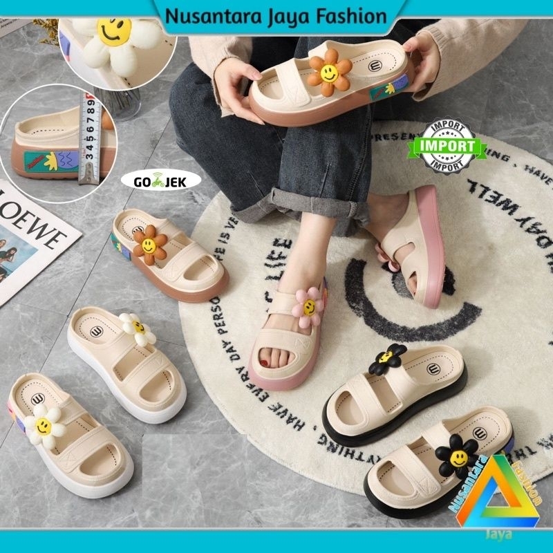 NUSANTARA Sandal Jelly Wanita Wedges Terlaris 029