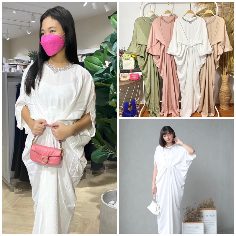 Amanda Kaftan Diamond / Kaftan mutiara / Kaftan Satin / Pevita Kaftan / Kaftan Jumbo / Kaftan premiu