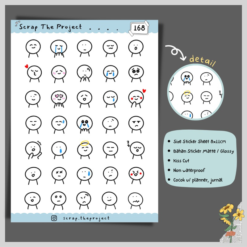

STICKER PLANNER JOURNAL / STICKER EMOTIONS / STP - 168
