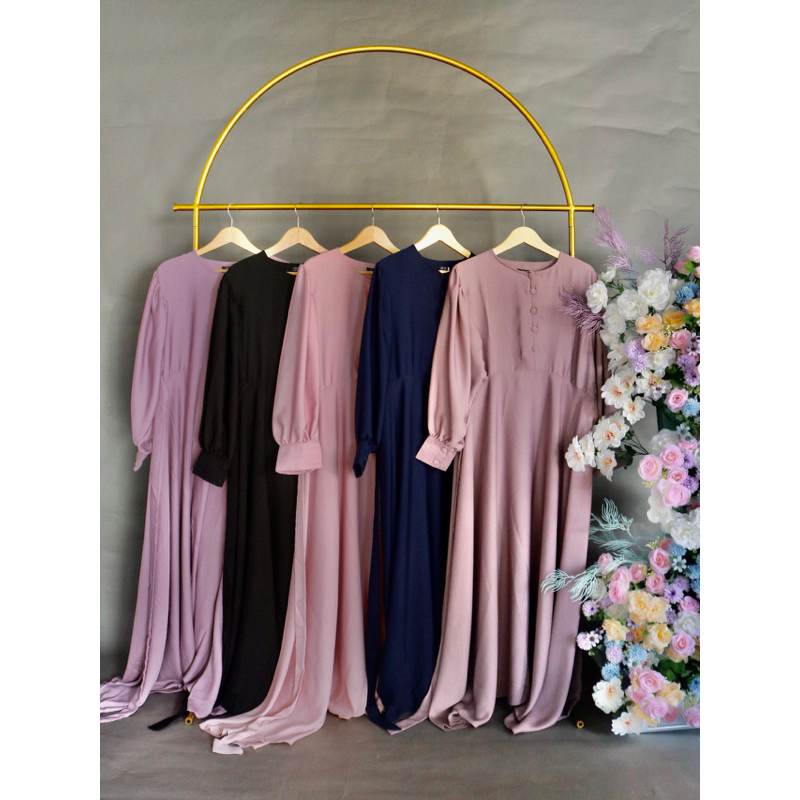 Ainun Dress Jumbo-Gamis Lebaran Bigsize-by Omah Muslim