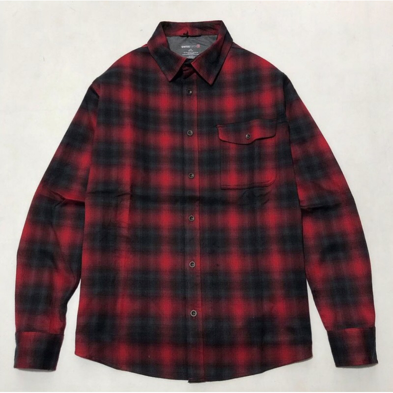 Flanel Switz Motif Veterano Merah