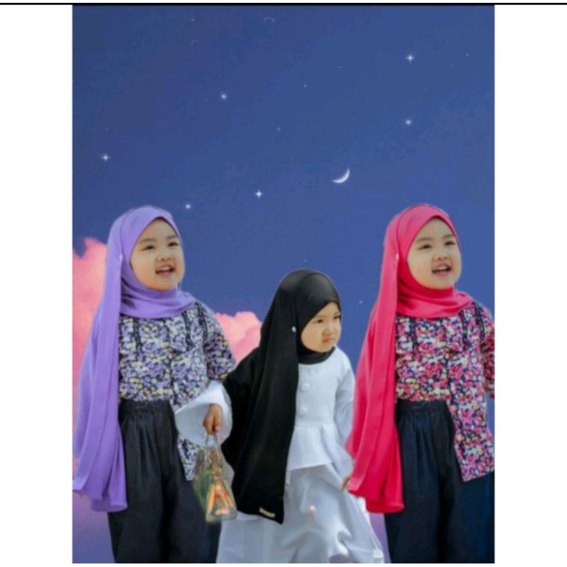 Pasmina instan Anak / Pastan Elmeera /hijab instan anak