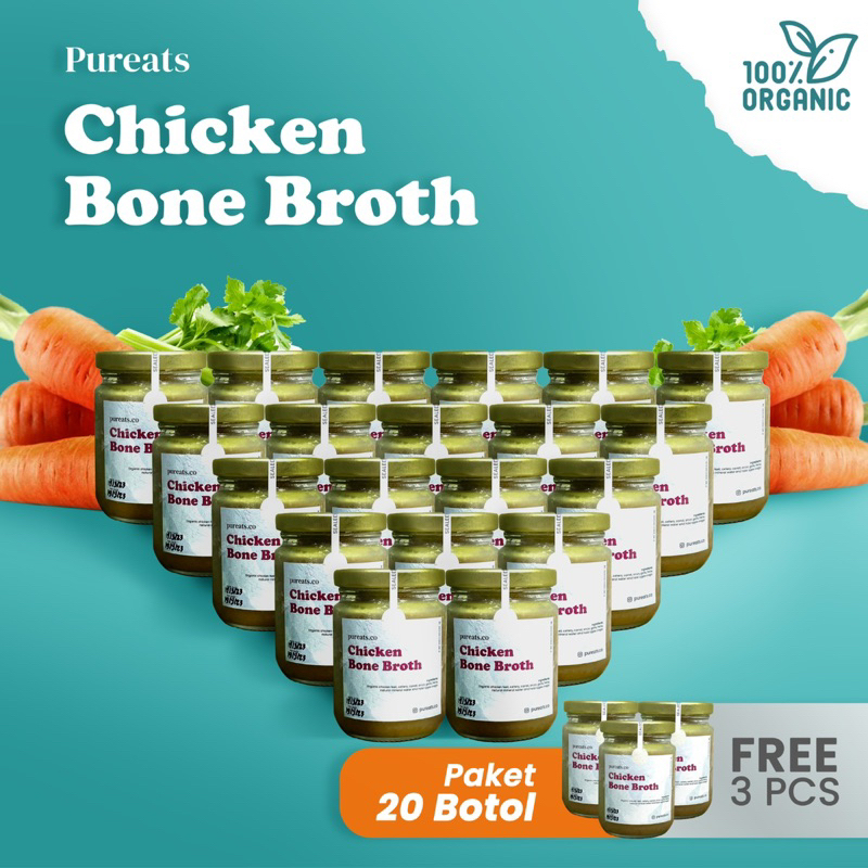 

Bundling 20 Gratis 3 Pureats Chicken Bone Broth