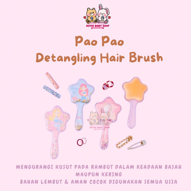 PAOPAO Detangling Star Hair Brush / Pao pao Sisir Anak
