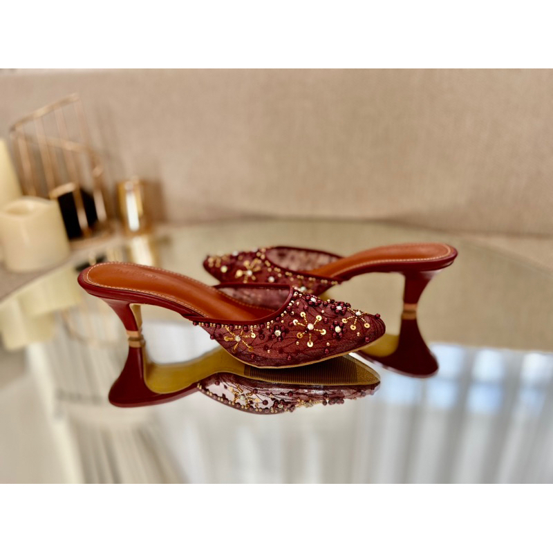 Wedding Shoes warna Maroon Marun #Sepatupayet
