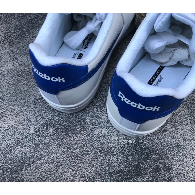 SALE ‼️ REEBOK ROYAL COMPELETE 3 LOW WHITE BLUE NAVY ORIGINAL RESMI