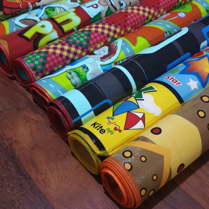 Tikar eva plastik spon motif karakter 120x140cm