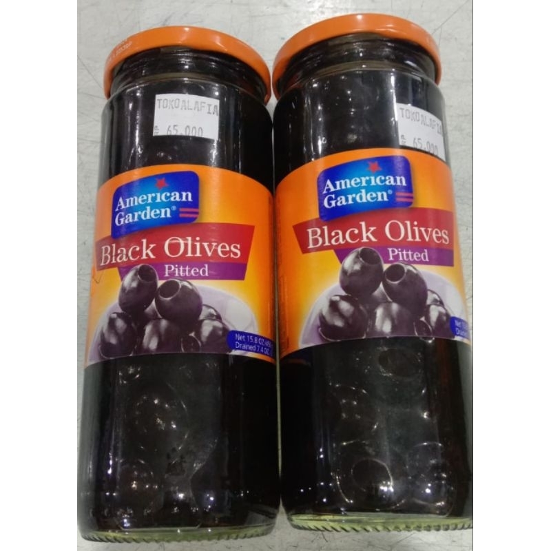 

Buah Zaitun Hitam Pitted / Black Olives Pitted American Garden 450gram