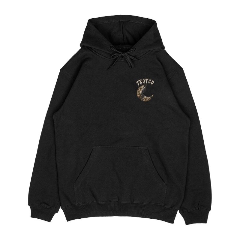 HOODIE TROY COMPANY CRESCENT MOON BLACK