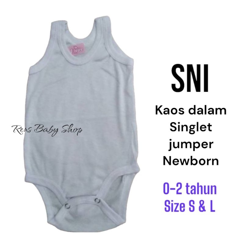 SNI ENJIE Jumper singlet kaos dalam polos putih anak perlengkapan baju bayi baru lahir newborn 0 1 2 tahun