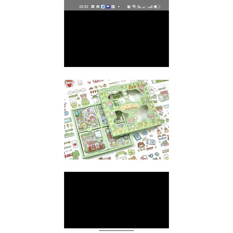 stiker momo 100pcs anti air kartun lucu2 original