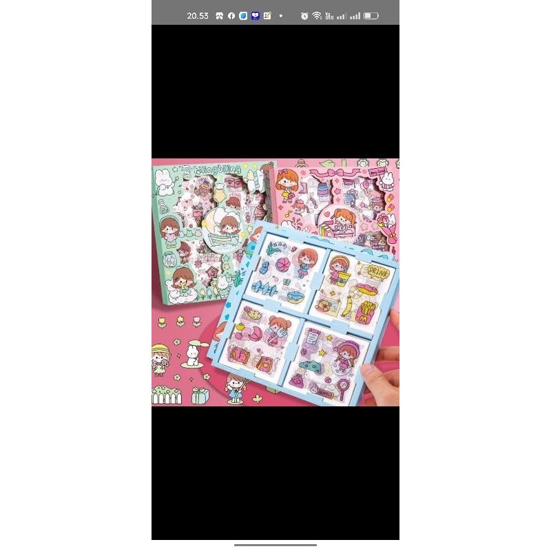 stiker momo 100pcs anti air kartun lucu2 original