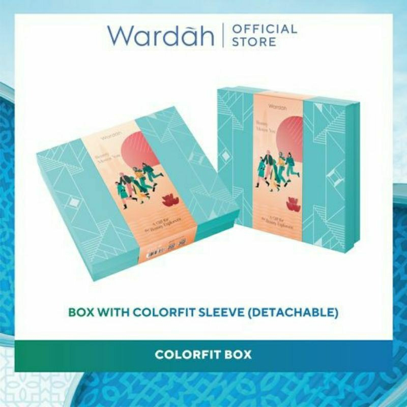 Wardah Paket Hampers Ramadan BOX Lightening A Gift for The Bright-Minded Ramadhan Hadiah bundling Bedak Powder Sabun Muka Face Wash Toner Foundation Serum