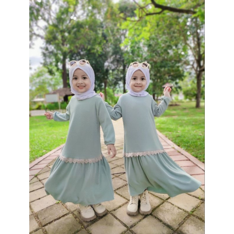 4-8 Tahun Gamis anak SHALIHA Lasso Knit PREMIUM